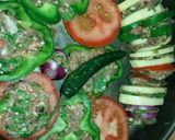 A picture of step 2 of Kofta with Vegetables 🍆🍅🍠.