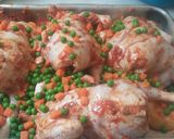 صورة لخطوة 6 من وصفة دجاج محشي أرز بالخضار في الفرن 🍗🐓