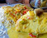 Une image de l'étape 7 de Poulet-riz-légumes vapeur au curry et curcuma.