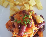 Foto del paso 1 de la receta: Boniatos rellenos con judías rojas