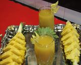A picture of step 3 of Pineapple Ginger punch.