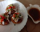 A picture of step 7 of Aloo tikki chaat.