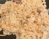 A picture of step 1 of Garlic Fried Rice with Sunny-Side-Up Eggs.