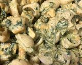 A picture of step 5 of Quick Spinach Pasta 🤤.