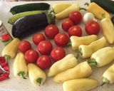 Cukkinis-padlizsános lecsó tojásban megforgatva recept fázis 1 fotója