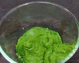 A picture of step 3 of Palak Chickpea kebab with cheese filling.