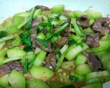 Hình bước làm 2 của món Bí xanh xào lòng vịt