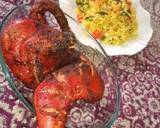 Spinach rice and tandoori chickenmatakin girki5 hoto