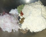 A picture of step 1 of Arbi Ke Patte Ki Sabji.