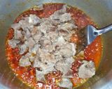 A picture of step 5 of Beef pulao.