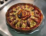 Une image de l'étape 14 de Tarte à la rhubarbe et prunes, crème pommes citron vert.