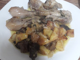 Pollo con rovellones y salsa de trufa