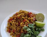 A picture of step 4 of Jowar Upma.