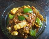 A picture of step 8 of Kadhai paneer.