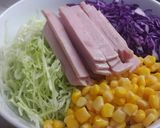 Hình bước làm 1 của món Salad bắp cải trộn mè