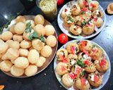 A picture of step 2 of Mumbai famous street food Instant Dahi puri chaat.