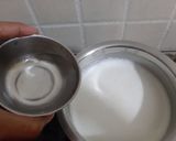 A picture of step 1 of Homemade paneer.