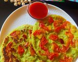 A picture of step 4 of Chana chilla.