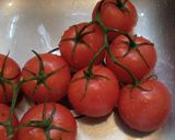 A picture of step 1 of Roasted Tuna Stuffing in a Tomato.