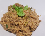 Foto del paso 3 de la receta: Risotto con setas y espárragos con toque de gorgonzola