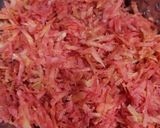 A picture of step 1 of Gajar ka halwa.