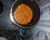 A picture of step 2 of White Yam with sauce.