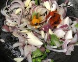 A picture of step 3 of Cluster Beans Curry - Andhra Style.