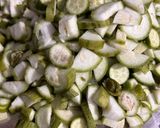 A picture of step 1 of Sponge gourd with chana dal.