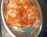 A picture of step 2 of Boneless chicken Thighs in charsiu sause.