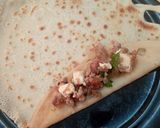 صورة لخطوة 3 من وصفة كريب مالح غراتيني مشمخ وبنين 🌯😋💫