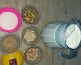 A picture of step 1 of Kesar rabri.