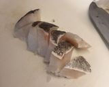 A picture of step 1 of Fish Curry.