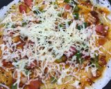 A picture of step 3 of Schezwan dosa.