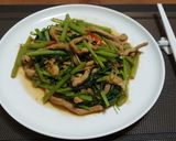 沙茶豬肉空心菜的食譜步驟4照片