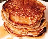 A picture of step 4 of Banana pancakes 😋😋.
