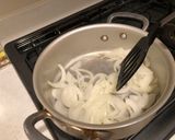 A picture of step 1 of French style “Vichyssoise” cold potato soup.