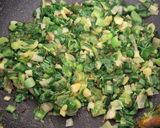 A picture of step 3 of Stuffed Bajri rotlo with spring onions and methi.