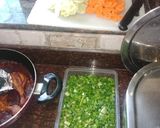 A picture of step 4 of Iraqi cuisine chicken kepsa rice.