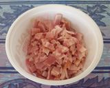 A picture of step 2 of Quiche Lorraine.