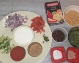 A picture of step 1 of Boondi veg raita.