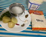 A picture of step 1 of Farali dahi vada.