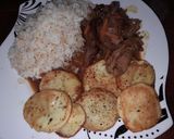 Foto del paso 4 de la receta: Salteado con Bife, Arroz y Papas al Horno