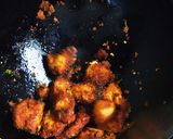 A picture of step 6 of Chicken 65.