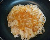 A picture of step 6 of Crispy lutus root (renkon) pizza.