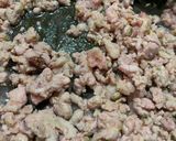 A picture of step 1 of Gnocchi with Sausage, Mushrooms, and Gorgonzola.