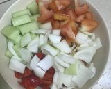 Hình bước làm 2 của món Thịt heo lăn bột xào thập cẩm (món ăn của người hoa)