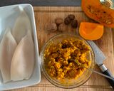 Foto del passaggio 3 della ricetta CALAMARO RIPIENO ZUCCA, CASTAGNE e NOCI