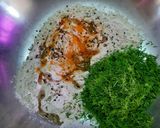 A picture of step 1 of Dill Leaves (Shepu) Millet Khakhra.