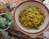 Foto langkah ke 3 dari resep Tumis Bunga Pepaya Kulit Sapi Disuka🌶.