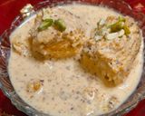 A picture of step 3 of Bread Rasmalai.